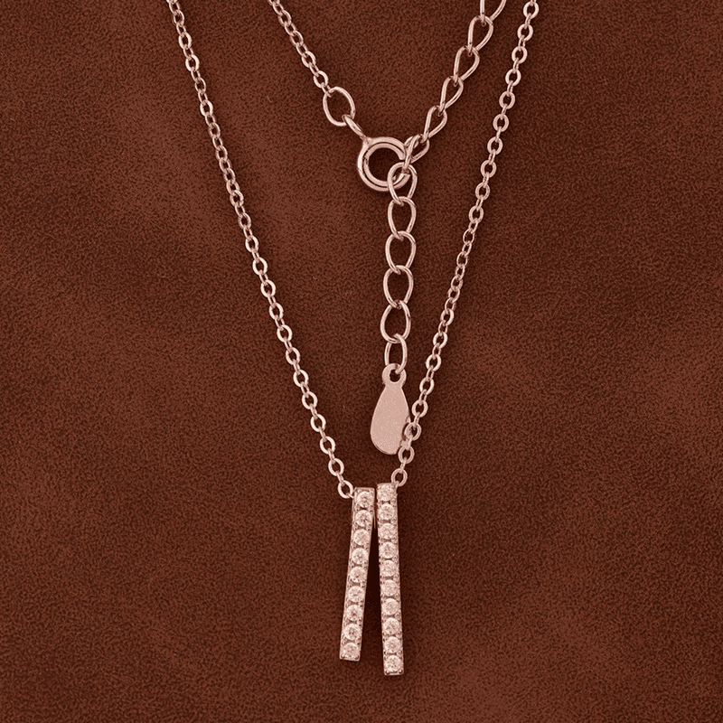 Rose Gold Choker Necklace with Emerald Pendant